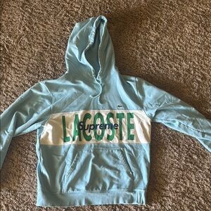 Lacoste x Supreme Light Blue Hoodie